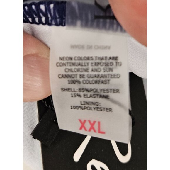 Rekita Womens Plus XXL Blue Ombre Tankini Swimsuit Skirt Bottom Adj Halter Neck - Picture 10 of 11